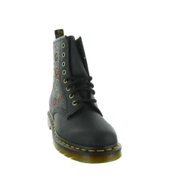 bottines et boots - Motardes - femme - Cuir - Noir - Doc martens