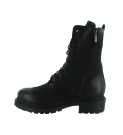 bottines et boots - Motardes - femme - Cuir - Noir - Metisse