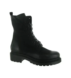 bottines et boots - Motardes - femme - Cuir - Noir - Metisse