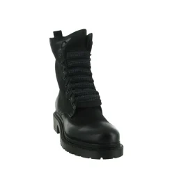 bottines et boots - Motardes - femme - Cuir - Noir - Metisse