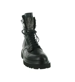 bottines et boots - Motardes - femme - Cuir - Noir - Fruit