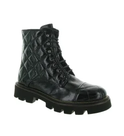 bottines et boots - Motardes - femme - Cuir - Noir - Pons quintana