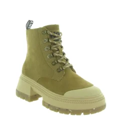 bottines et boots - Motardes - femme - Cuir - Camel - No name