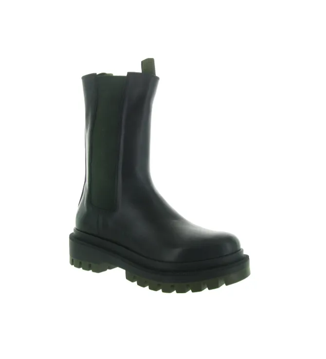 bottines et boots - Motardes - femme - Cuir - Noir - Julie dee
