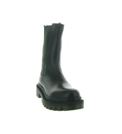 bottines et boots - Motardes - femme - Cuir - Noir - Julie dee