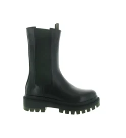 bottines et boots - Motardes - femme - Cuir - Noir - Julie dee