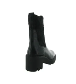 bottines et boots - Motardes - femme - Cuir - Noir - Inuovo
