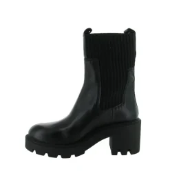bottines et boots - Motardes - femme - Cuir - Noir - Inuovo