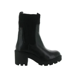 bottines et boots - Motardes - femme - Cuir - Noir - Inuovo