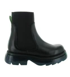 bottines et boots - Motardes - femme - Cuir - Noir - Inuovo