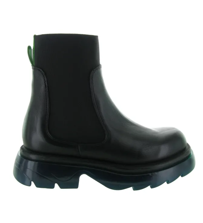 bottines et boots - Motardes - femme - Cuir - Noir - Inuovo