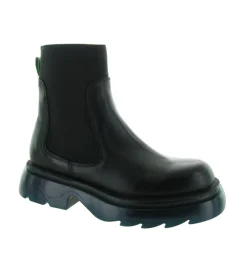 bottines et boots - Motardes - femme - Cuir - Noir - Inuovo