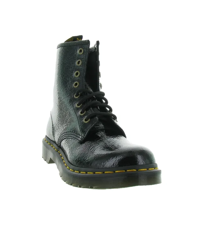 bottines et boots - Motardes - femme - Cuir - Noir - Doc martens