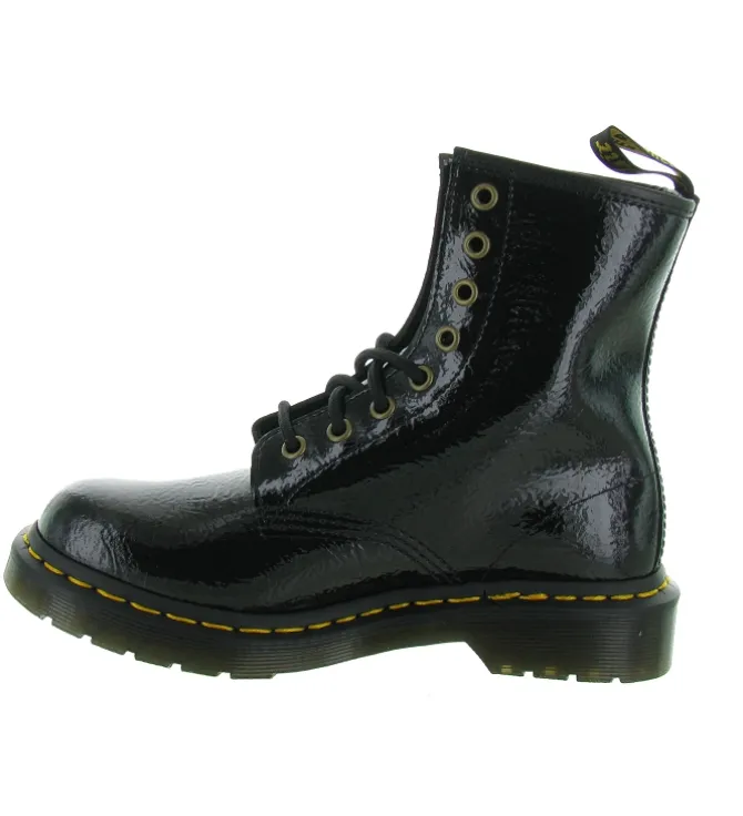 bottines et boots - Motardes - femme - Cuir - Noir - Doc martens