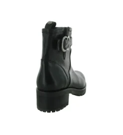 bottines et boots - Motardes - femme - Cuir - Noir - Minka design