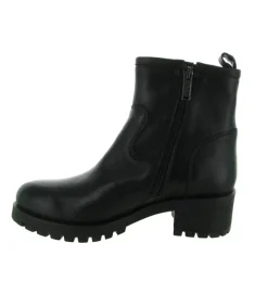 bottines et boots - Motardes - femme - Cuir - Noir - Minka design