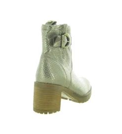 bottines et boots - Motardes - femme - Cuir laminé - Or - Minka design