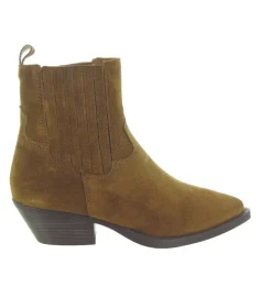bottines et boots - Santiag - femme - Nubuck - Camel - Alpe