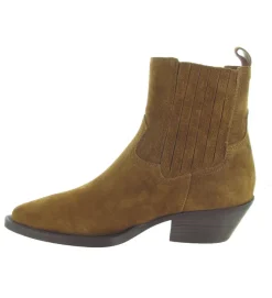 bottines et boots - Santiag - femme - Nubuck - Camel - Alpe