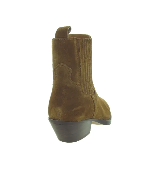 bottines et boots - Santiag - femme - Nubuck - Camel - Alpe