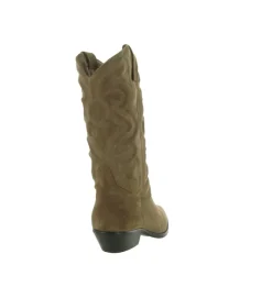 bottines et boots - Santiag - femme - Cuir - Marron - Julie dee