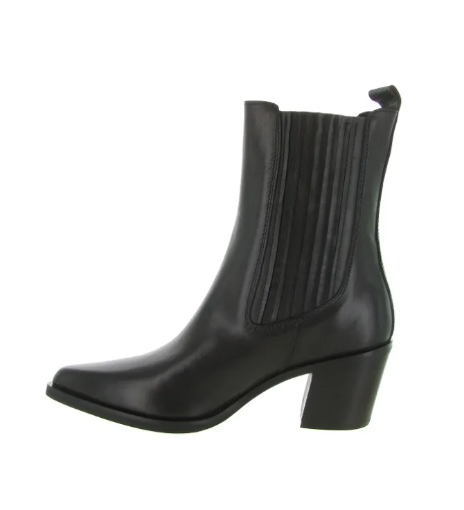 bottines et boots - Santiag - femme - Cuir - Noir - Julie dee
