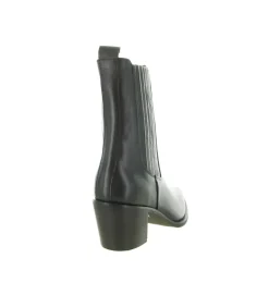bottines et boots - Santiag - femme - Cuir - Noir - Julie dee