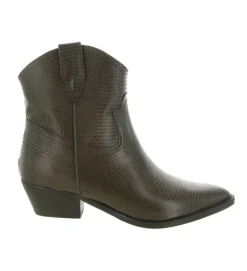 bottines et boots - Santiag - femme - Cuir - Marron - Julie dee