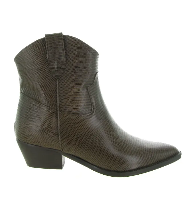 bottines et boots - Santiag - femme - Cuir - Marron - Julie dee