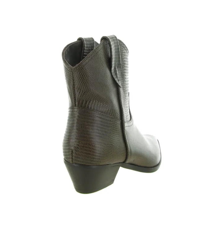 bottines et boots - Santiag - femme - Cuir - Marron - Julie dee
