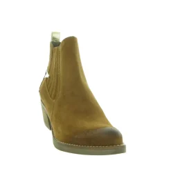 bottines et boots - Santiag - femme - Cuir - Camel - Minka design