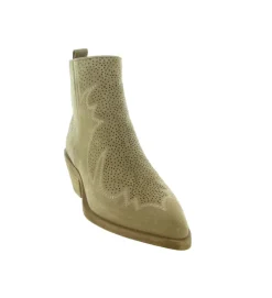 bottines et boots - Santiag - femme - Cuir - Beige - Alpe