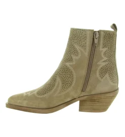 bottines et boots - Santiag - femme - Cuir - Beige - Alpe