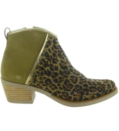 bottines et boots - Santiag - femme - Nubuck - Léopard - Minka design