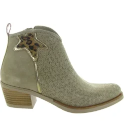 bottines et boots - Santiag - femme - Nubuck - Beige - Minka design