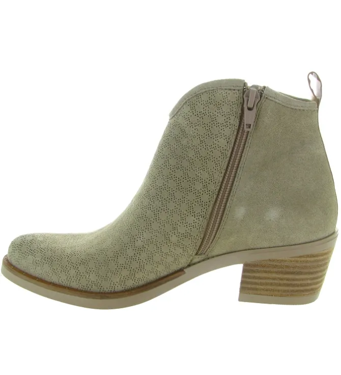 bottines et boots - Santiag - femme - Nubuck - Beige - Minka design