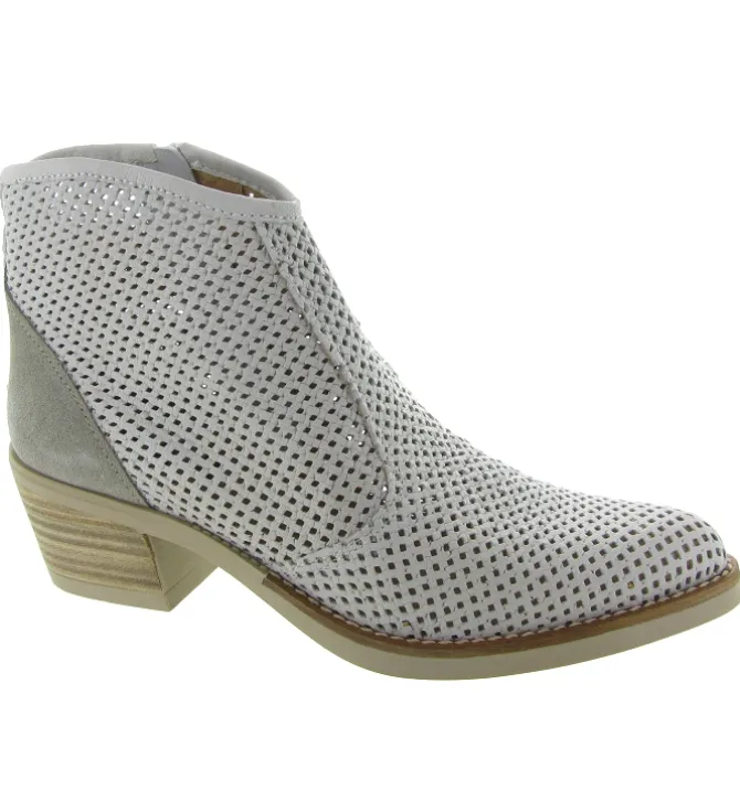 bottines et boots - Santiag - femme - Nubuck - Beige - Minka design