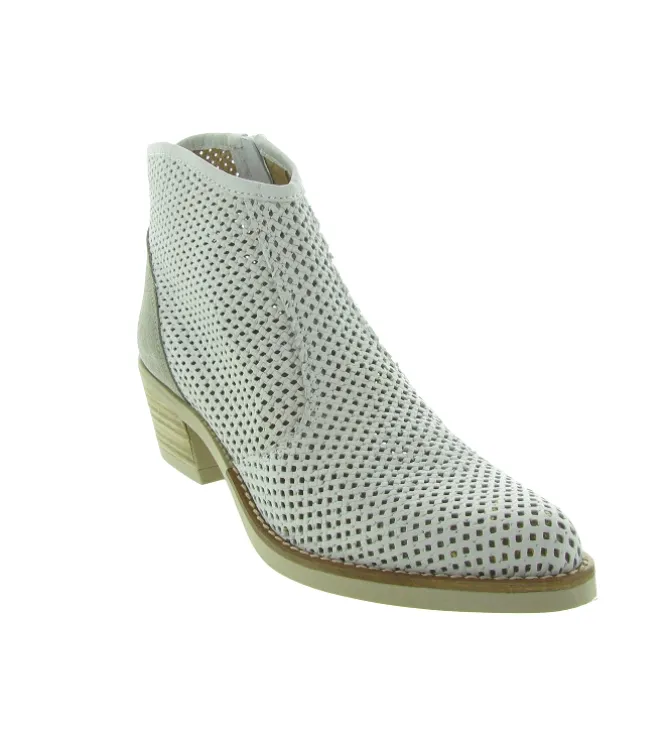 bottines et boots - Santiag - femme - Nubuck - Beige - Minka design