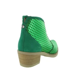 bottines et boots - Santiag - femme - Nubuck - Vert - Minka design