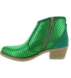 bottines et boots - Santiag - femme - Nubuck - Vert - Minka design