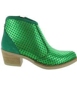 bottines et boots - Santiag - femme - Nubuck - Vert - Minka design