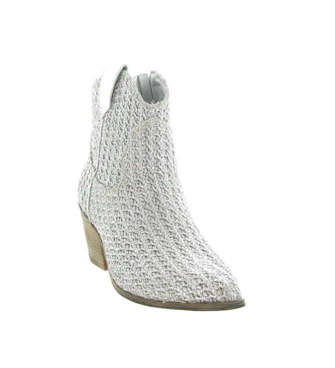 bottines et boots - Santiag - femme - Synthétique - Argent - La strada
