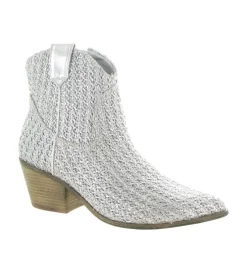 bottines et boots - Santiag - femme - Synthétique - Argent - La strada