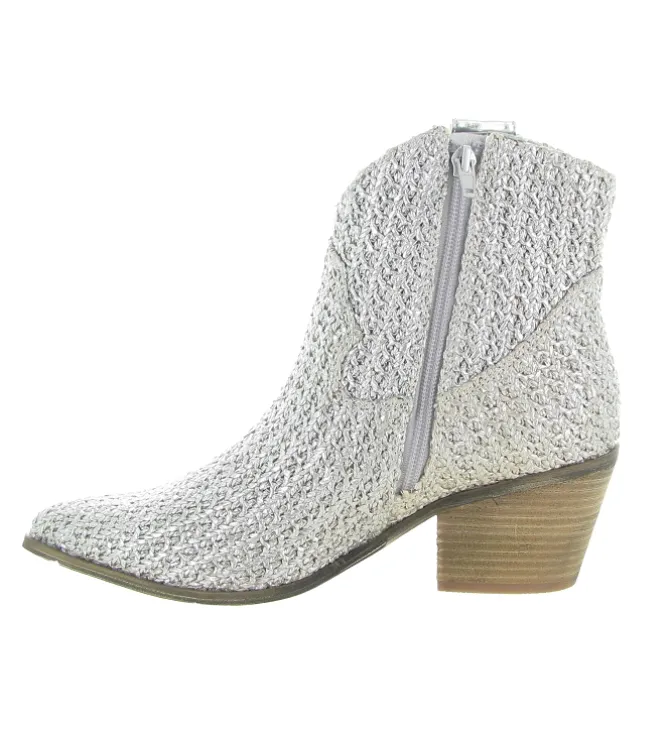 bottines et boots - Santiag - femme - Synthétique - Argent - La strada