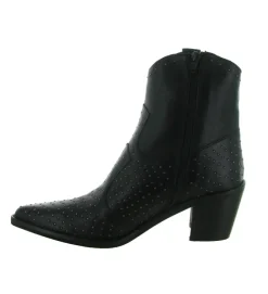 bottines et boots - Santiag - femme - Cuir - Noir - Emanuele crasto