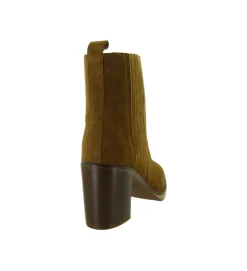 bottines et boots - Santiag - femme - Nubuck - Marron - Alpe