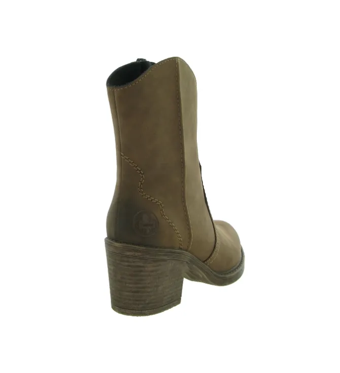 bottines et boots - Santiag - femme - Synthétique - Marron - Rieker