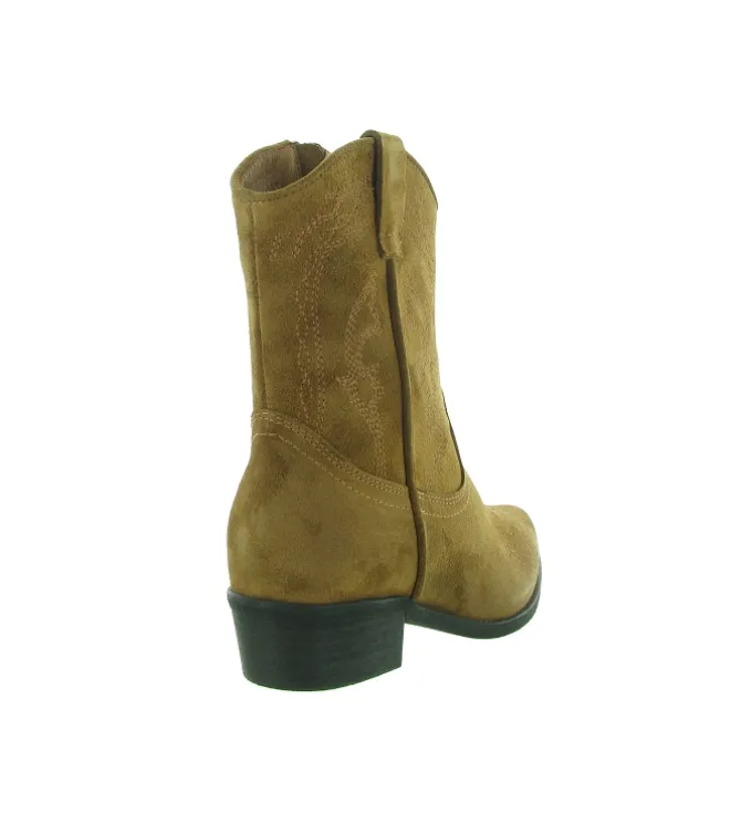 bottines et boots - Santiag - femme - Nubuck - Marron - Creator