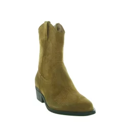bottines et boots - Santiag - femme - Nubuck - Marron - Creator