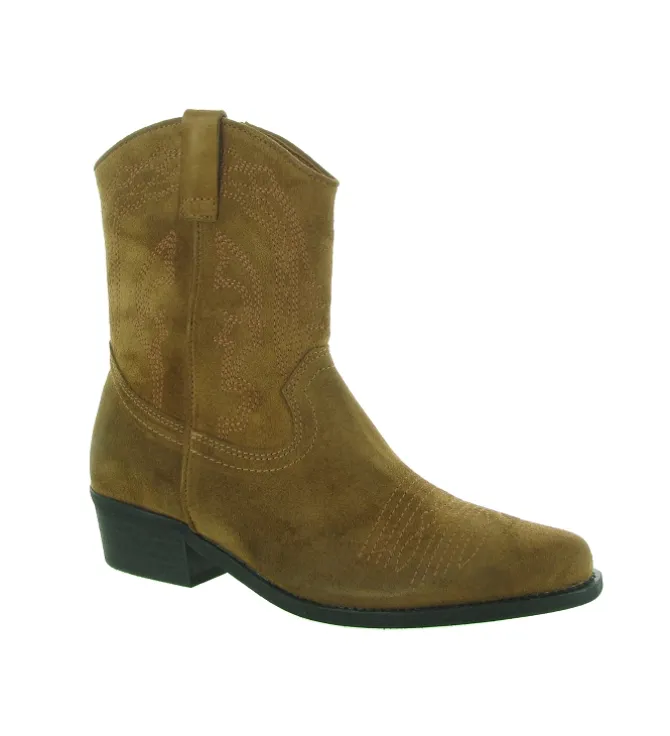 bottines et boots - Santiag - femme - Nubuck - Marron - Creator